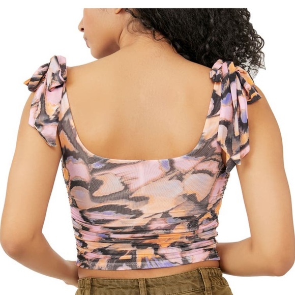 Free People Avenue Tank Top in Blue Combo Butterfly Wing Abstract Print - Picture 2 of 7